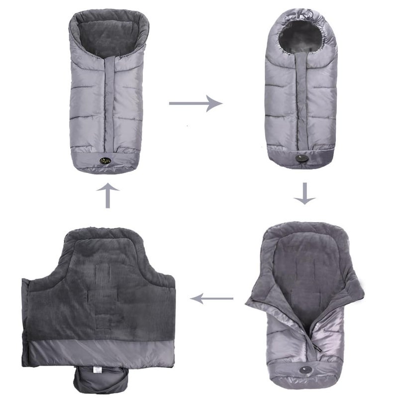 CozyMe Stroller Blanket Evelution, Stroller Footmuff Winter Toddler Universal Stroller Bunting Bag for 6-36 M, Waterproof Bunting Bag - Image 4